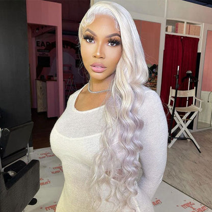 CurledByMe Ash Blonde Straight Lace Front Wig