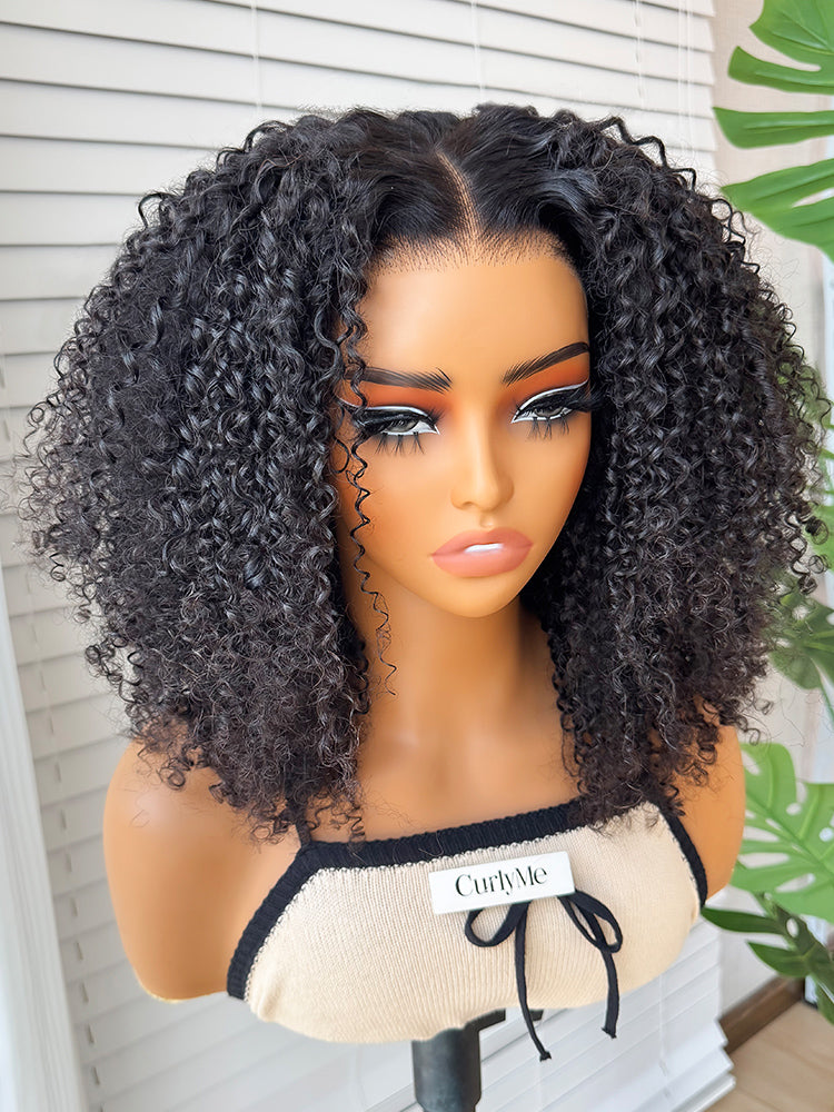 CurledByMe Pre-cut HD Lace Kinky Curly Wig