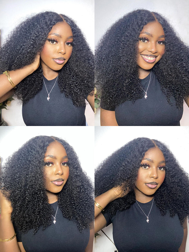 CurledByMe V Part Glueless Afro Kinky Curly Wig