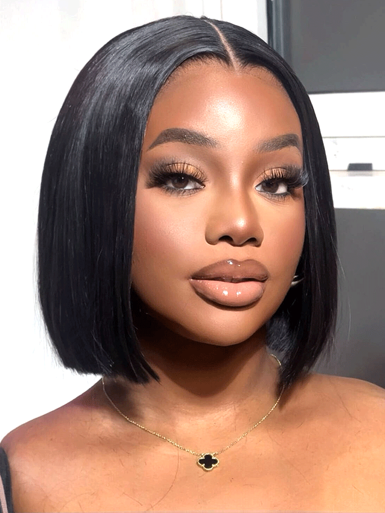 CurledByMe 6x4 HD Lace Glueless Bob Wig Pre-Cut Human Hair