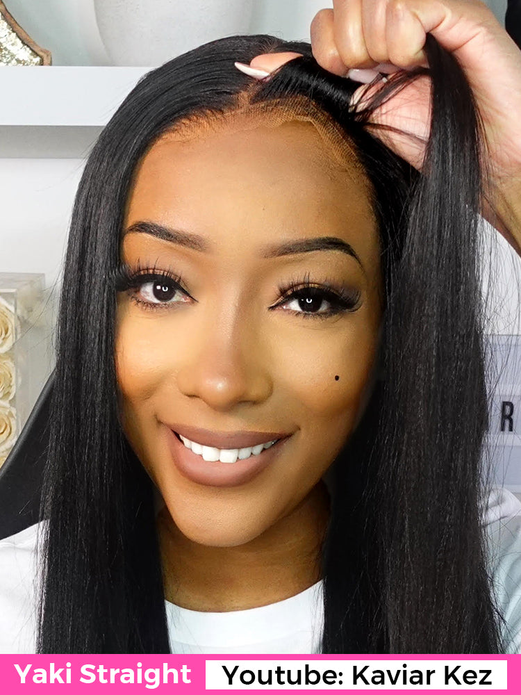 CurledByMe 9x6 HD Lace M-cap Light Yaki Straight Pre-cut Lace Wig