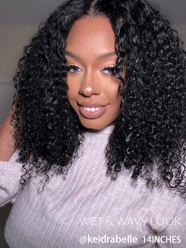 CurledByMe 9x6 HD Lace M-cap Water Wave Bob Wig