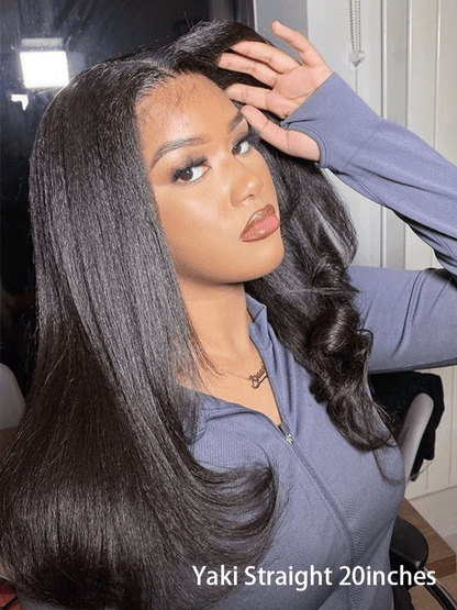 CurledByMe 9x6 HD Lace M-cap Light Yaki Straight Pre-cut Lace Wig