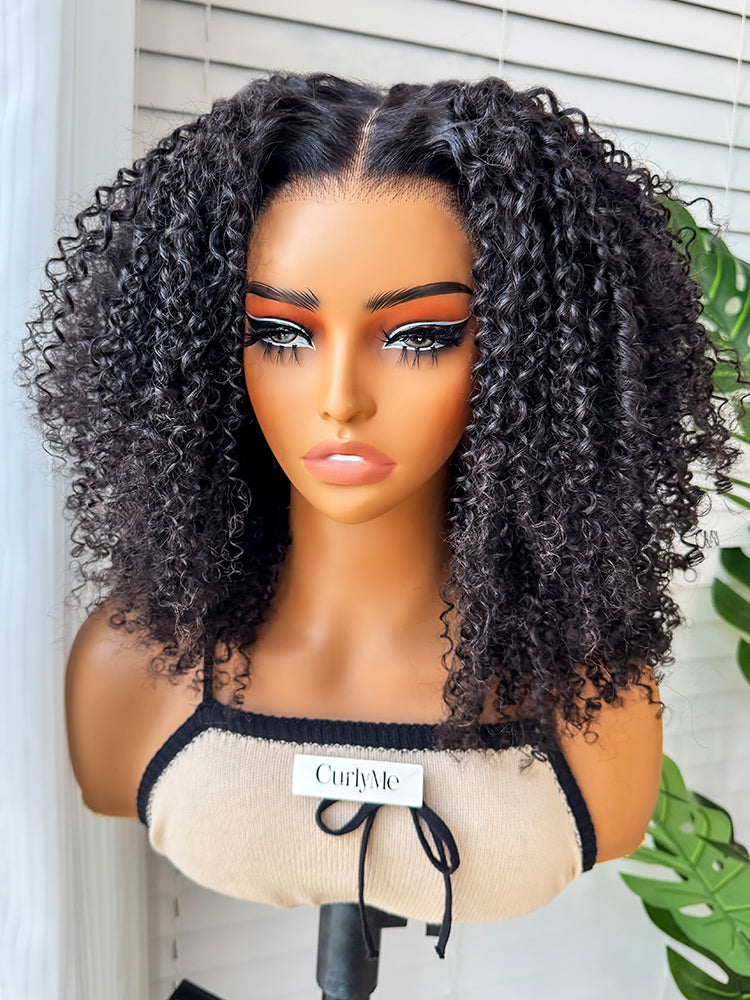 CurledByMe Pre-cut HD Lace Kinky Curly Wig