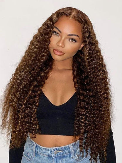 CurledByMe 6x4 HD Lace Water Wave Ombre Wig