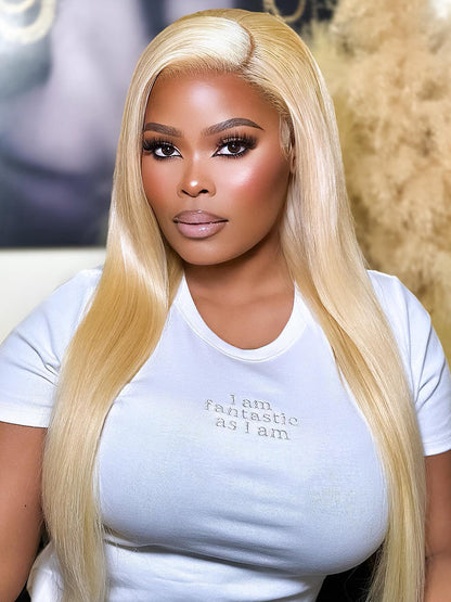 CurledByMe 613 Blonde Straight Lace Front Wig