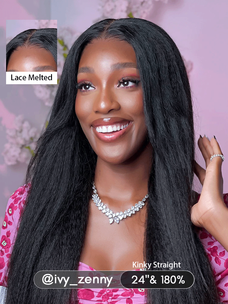 CurledByMe Wear & Go Kinky Straight Wig