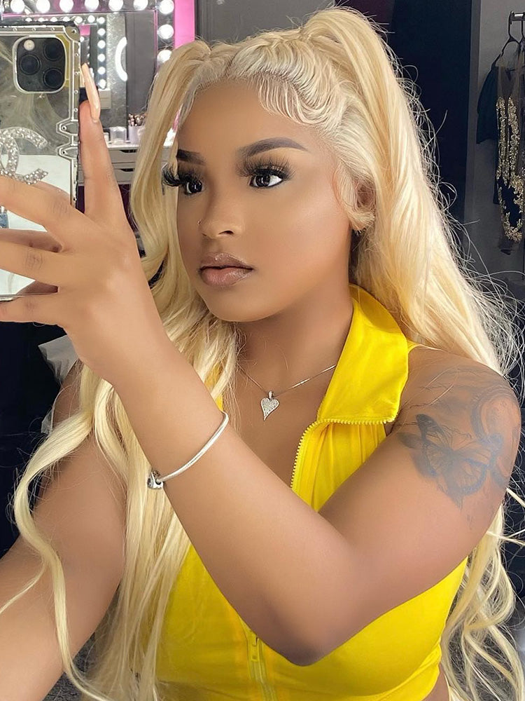 CurledByMe 613 Blonde Straight Lace Front Wig