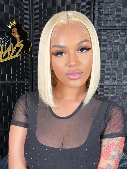 CurledByMe Short 613 Blonde 13x4 Lace Front Bob Wig