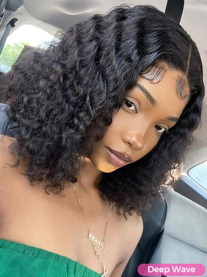 CurledByMe 6x4 HD Lace Glueless Bob Wig Pre-Cut Human Hair