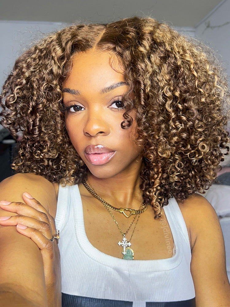 CurledByMe Wear & Go Ombre Kinky Curly Wig