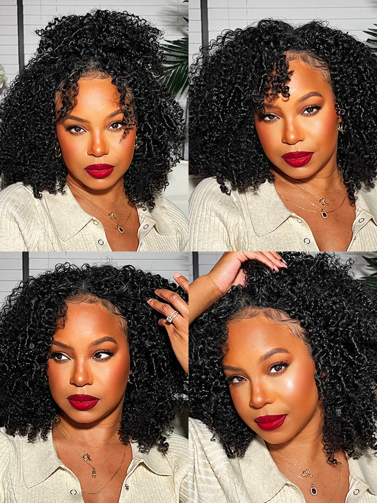 CurledByMe V Part Glueless Afro Kinky Curly Wig