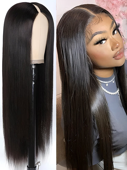 CurledByMe Straight V Part Glueless Wig