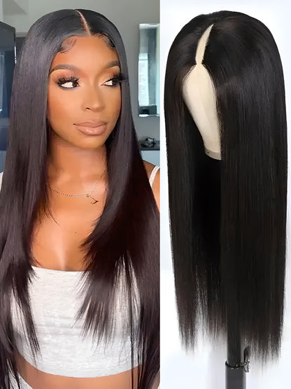 CurledByMe Straight V Part Glueless Wig