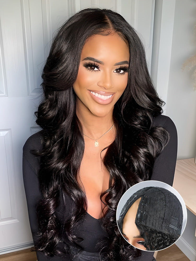 CurledByMe Body Wave V Part Glueless Wig