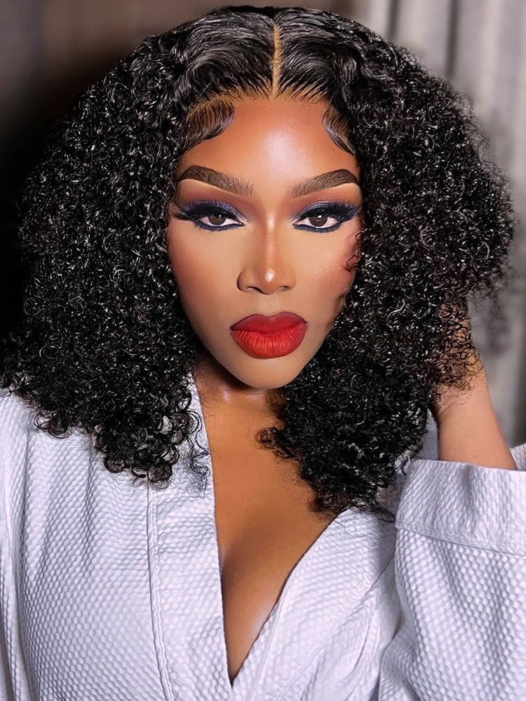 CurledByMe Wear & Go Afro Kinky Curly Wig