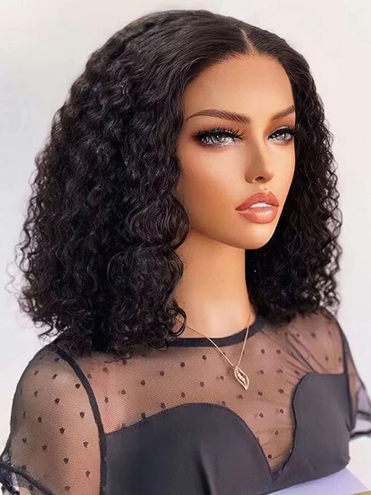 CurledByMe 9x6 HD Lace M-cap Water Wave Bob Wig