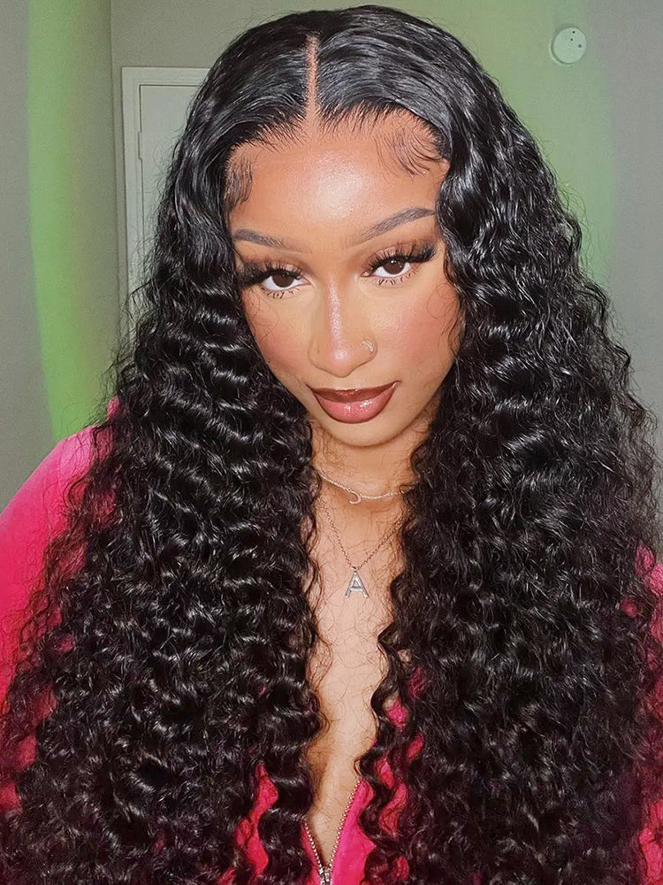 CurledByMe 9x6 Lace M-cap Mini Knots Deep Wave Wig