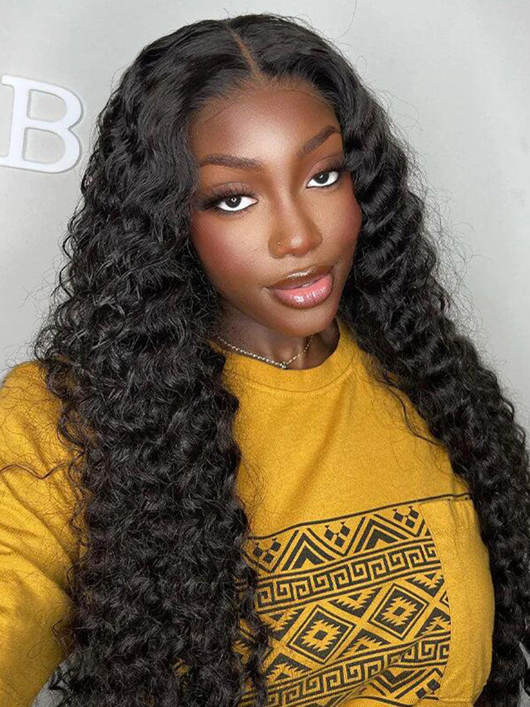 CurledByMe 9x6 Lace M-cap Mini Knots Deep Wave Wig