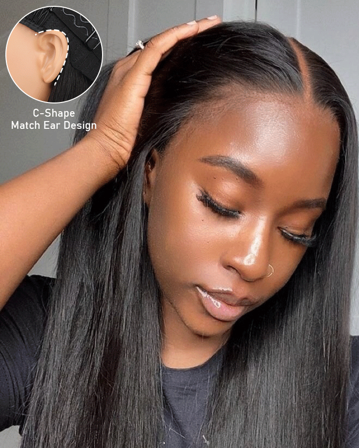 CurledByMe 9x6 HD Lace M-cap Straight Hair Pre-cut Lace Wig