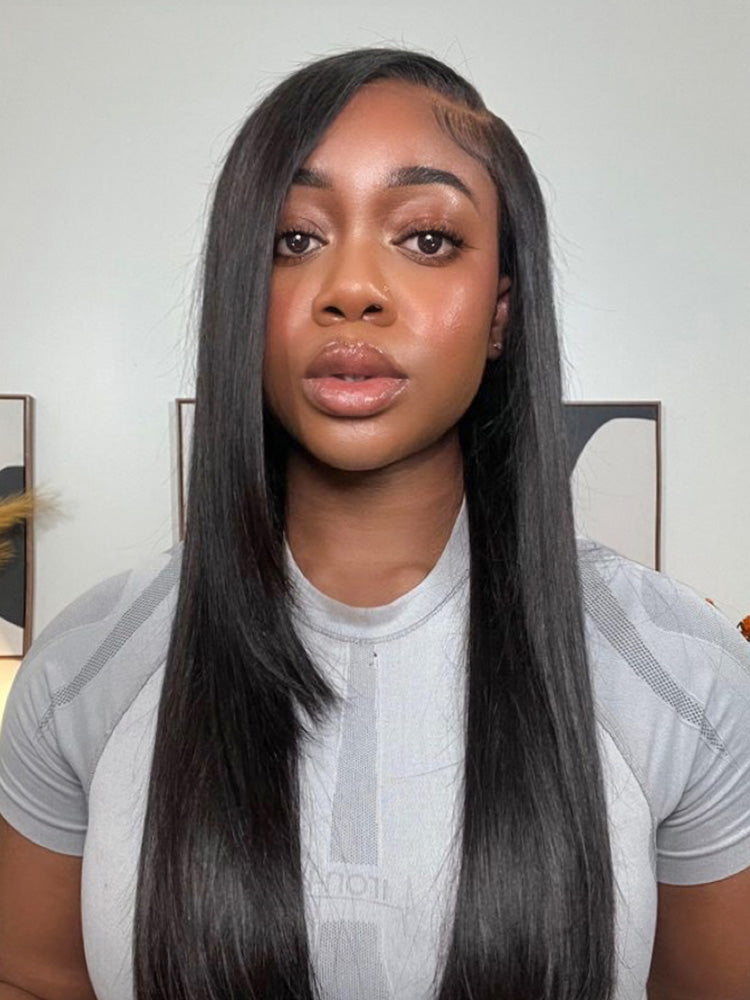 CurledByMe 9x6 HD Lace M-cap Straight Hair Pre-cut Lace Wig