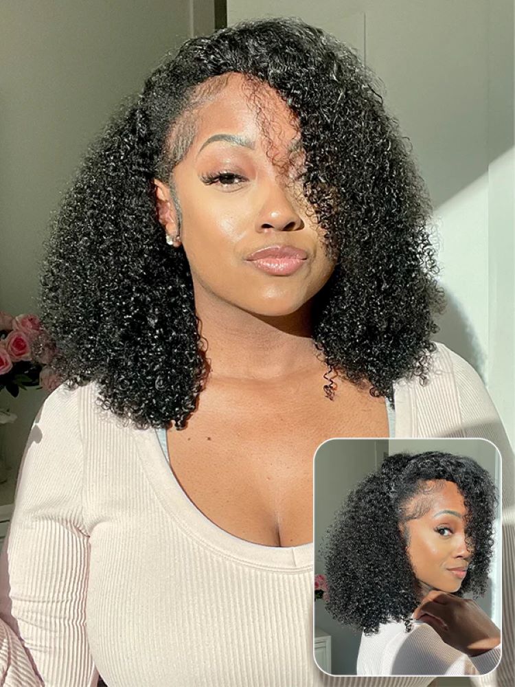 CurledByMe V Part Glueless Afro Kinky Curly Wig