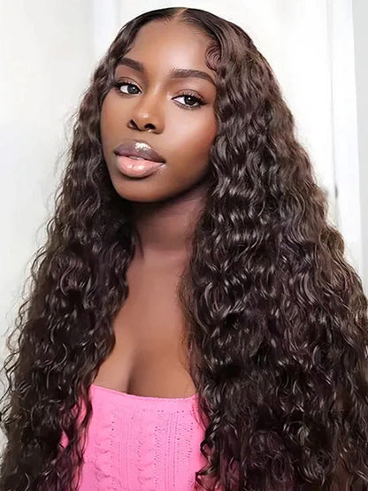 CurledByMe #4 Chocolate Brown Water Wave Wig